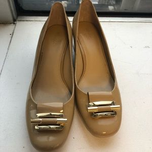 MK Michael Kors Gloria Nude Patent Pumps Sz 8